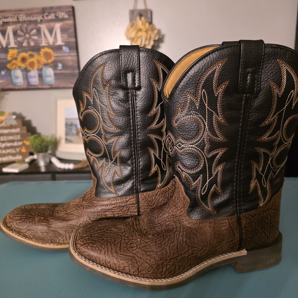 Kids Western Cowboy Boots - Black and Brown